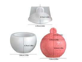 Molde silicona alhajero esfera Navidad 